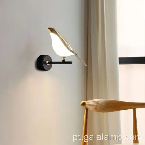 Lâmpada de parede liderada por pássaro de pega nórdica